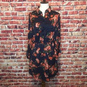 H&M Divided Western Floral Shirt Dress